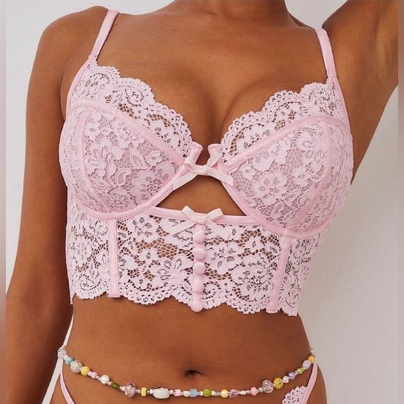 NWOT For Love and Lemons 🍋 Creamsicle Lace Underwire Bra 38C - Picture 7 of 7